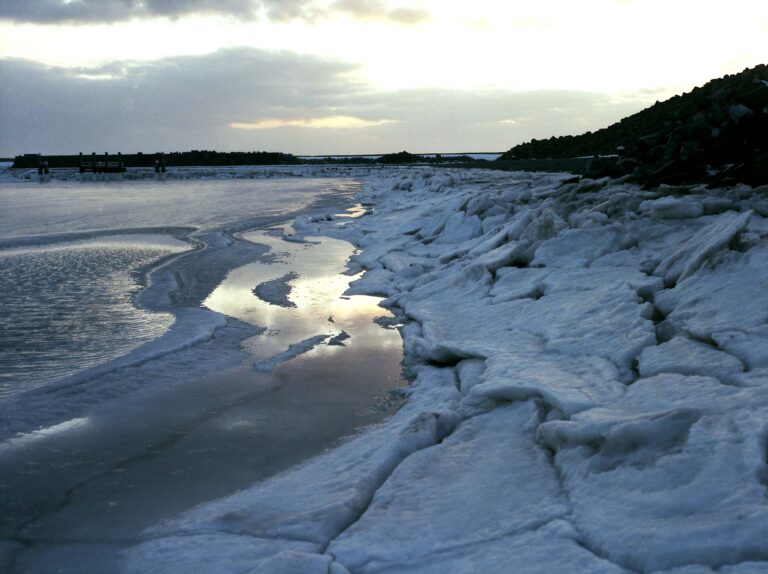 Winterstilte Afsluitdijk