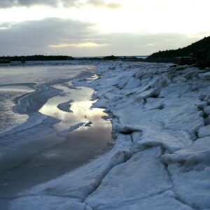 Winterstilte Afsluitdijk